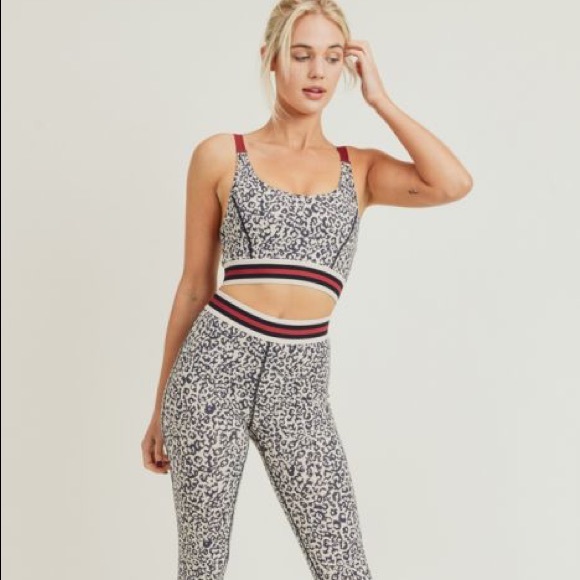 NWT ♥️ COMPLETE SET - Snow Leopard Bra & Leggings - Picture 11 of 12